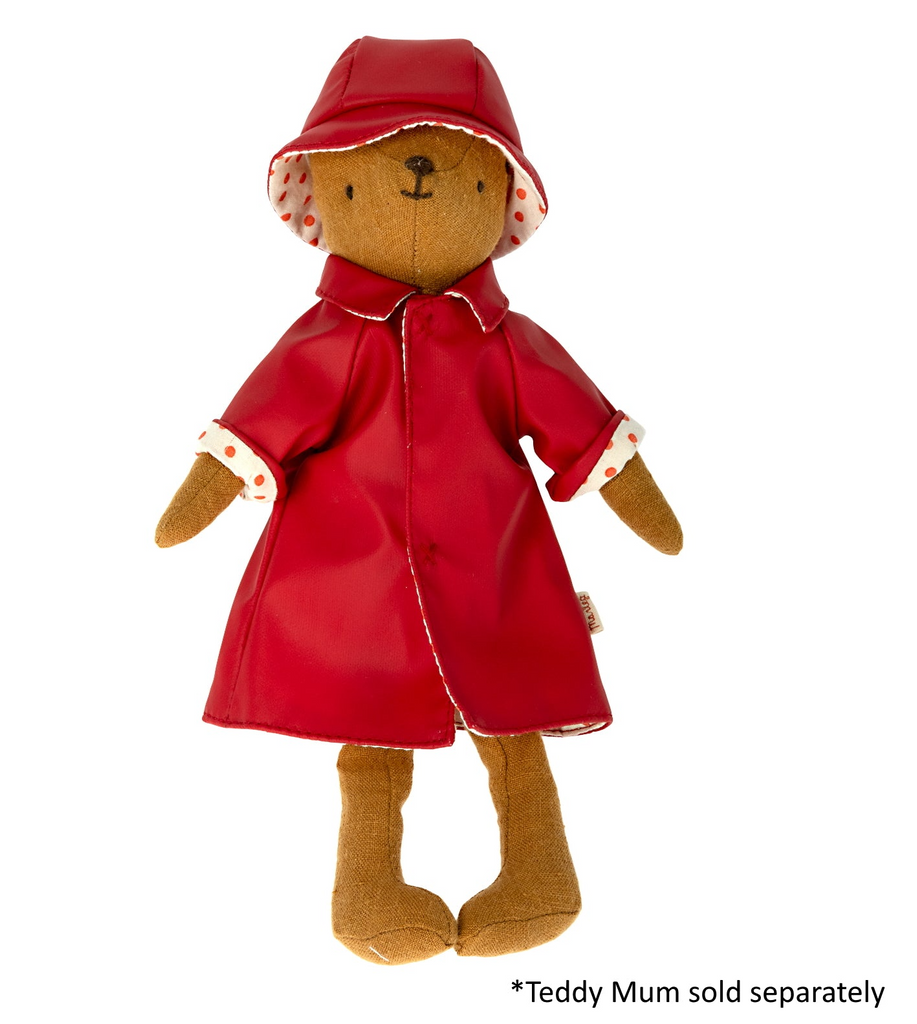 Maileg - Rain Coat With Hat - Teddy Mum