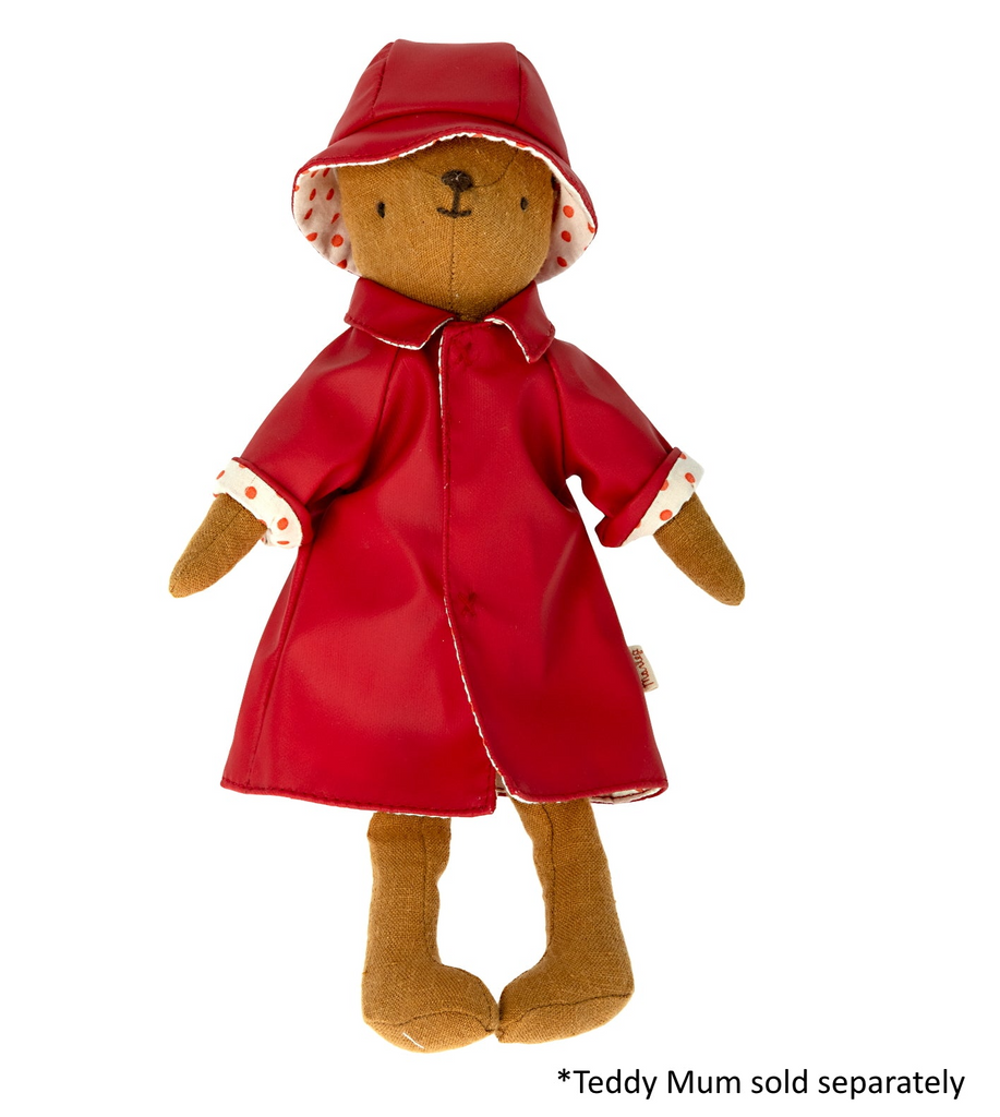 MAILEG - RAIN COAT WITH HAT - TEDDY MUM