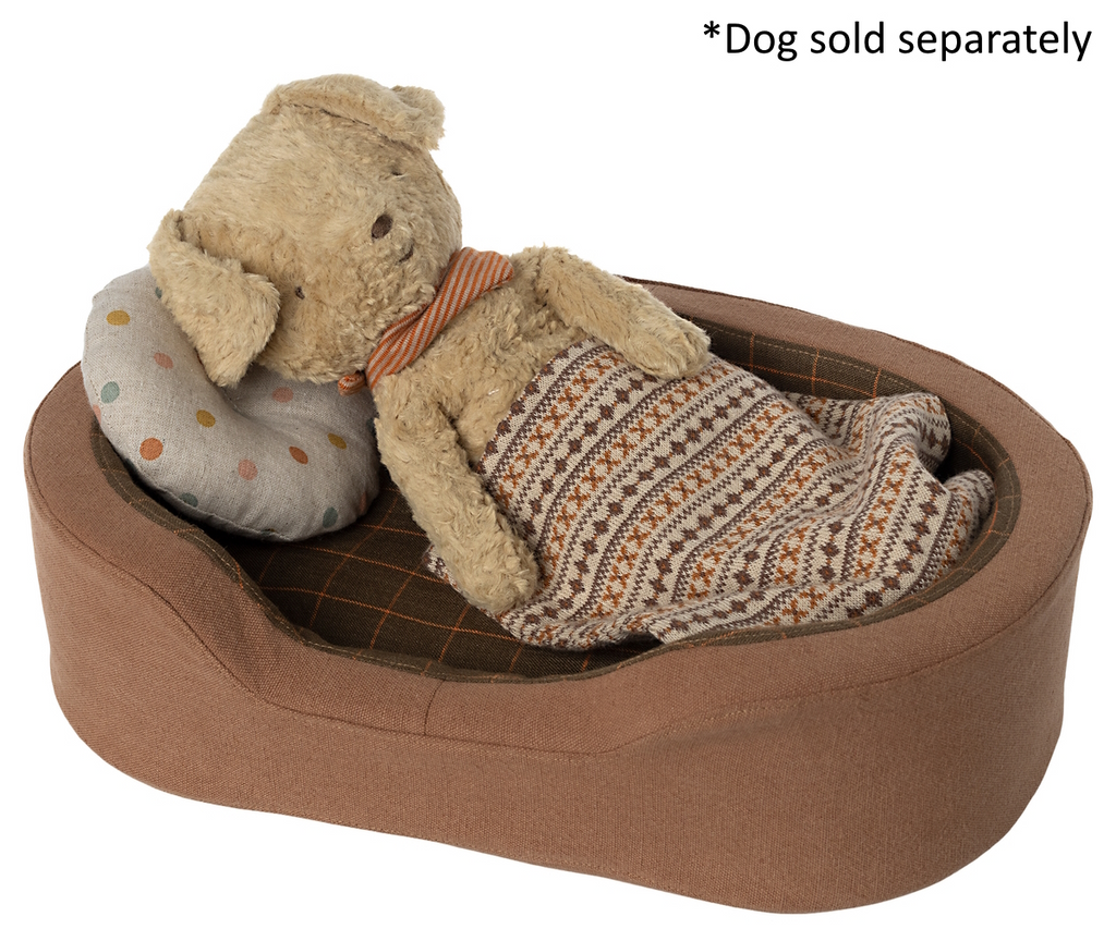 Maileg - Dog Basket Brown