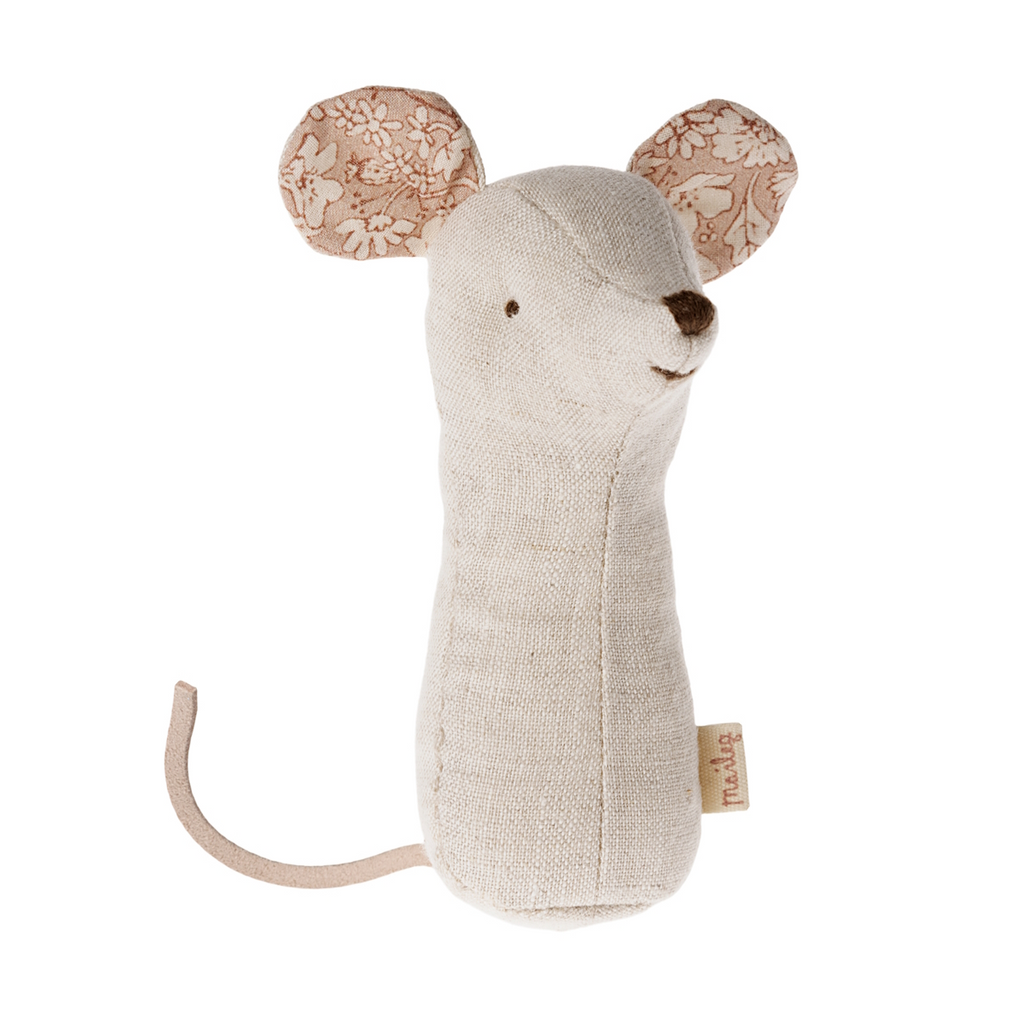 MAILEG - LULLABY FRIENDS RATTLE - MOUSE *PRE ORDER DUE LATE JUNE*