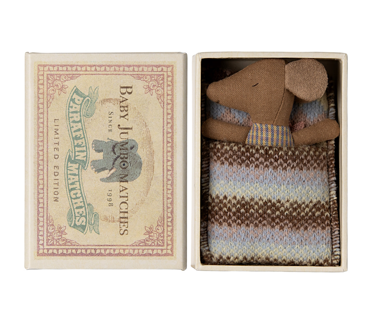 Maileg - Sleepy Wakey Baby Mouse In Rose Box