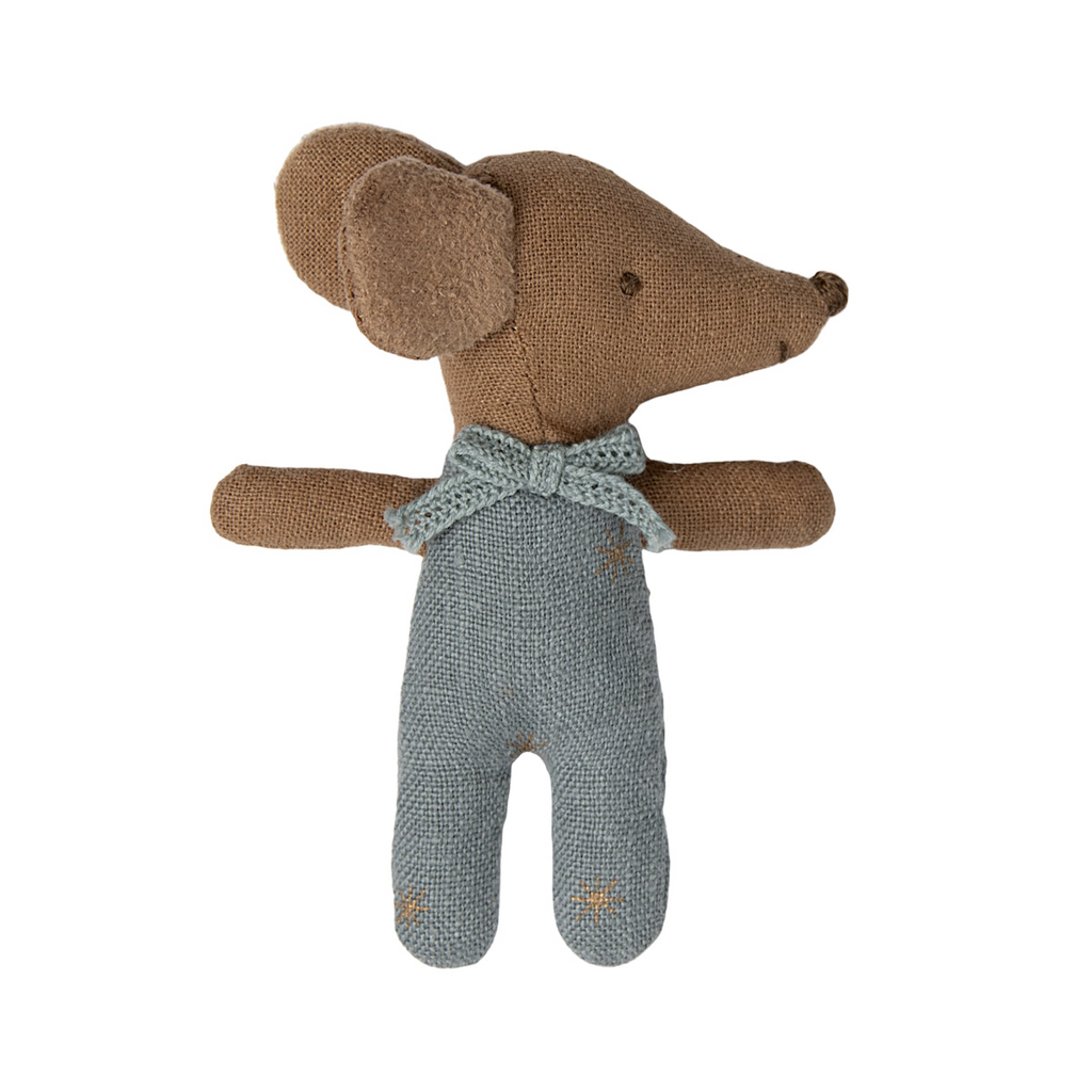 Maileg - Sleepy Wakey Baby Mouse In Blue Box