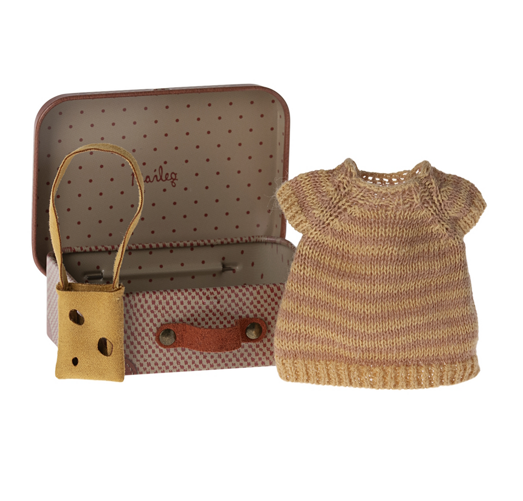 MAILEG - DRESS AND BAG IN SUITCASE BIG SISTER *PRE ORDER DUE LATE APRIL*