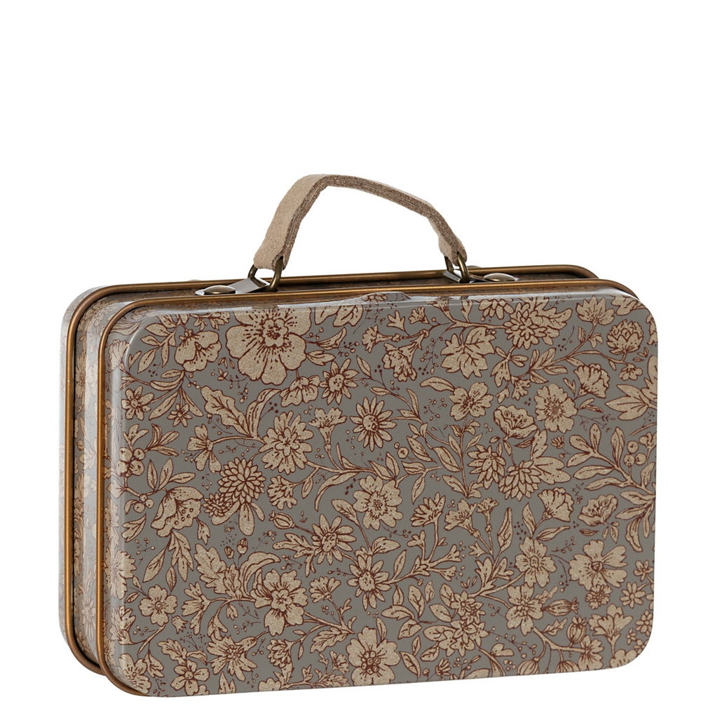 Maileg - Metal Suitcase Blossom Grey