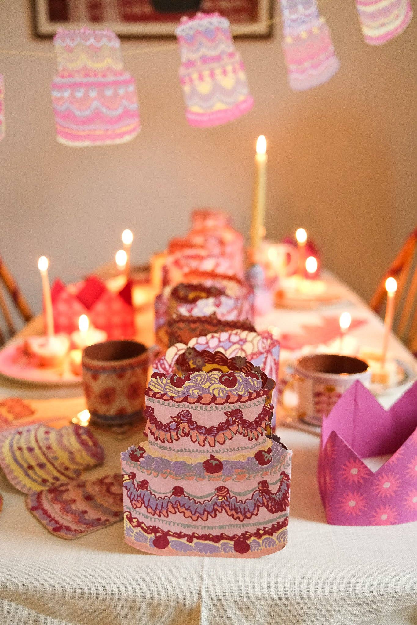 East End Press - Birthday Cake Concertina Garland