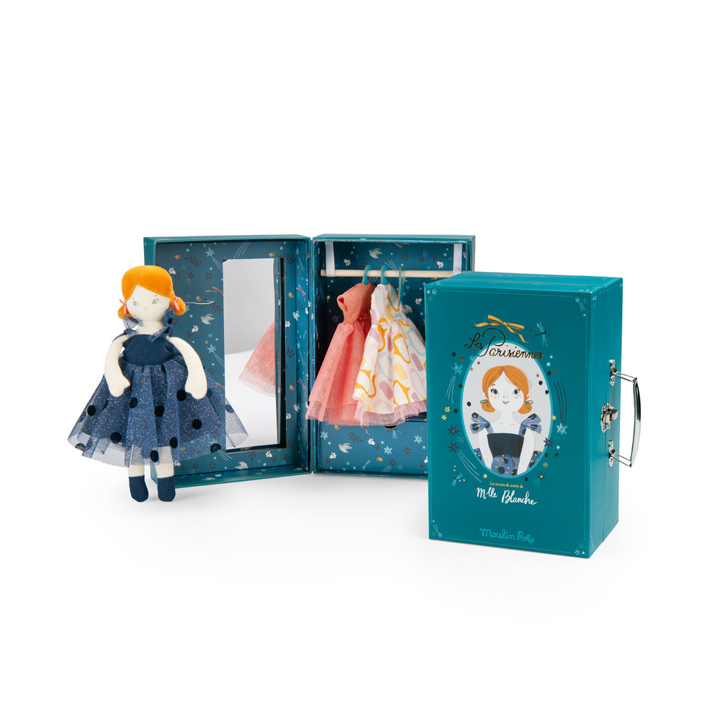 Moulin Roty - Les Parisiennes Madamoiselle Blanche Suitcase Wardrobe