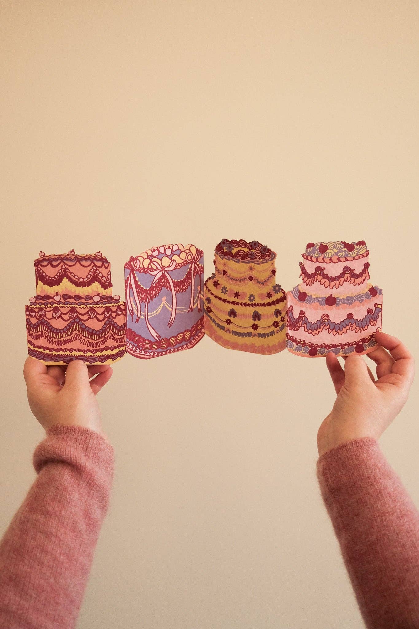 East End Press - Birthday Cake Concertina Greeting Card