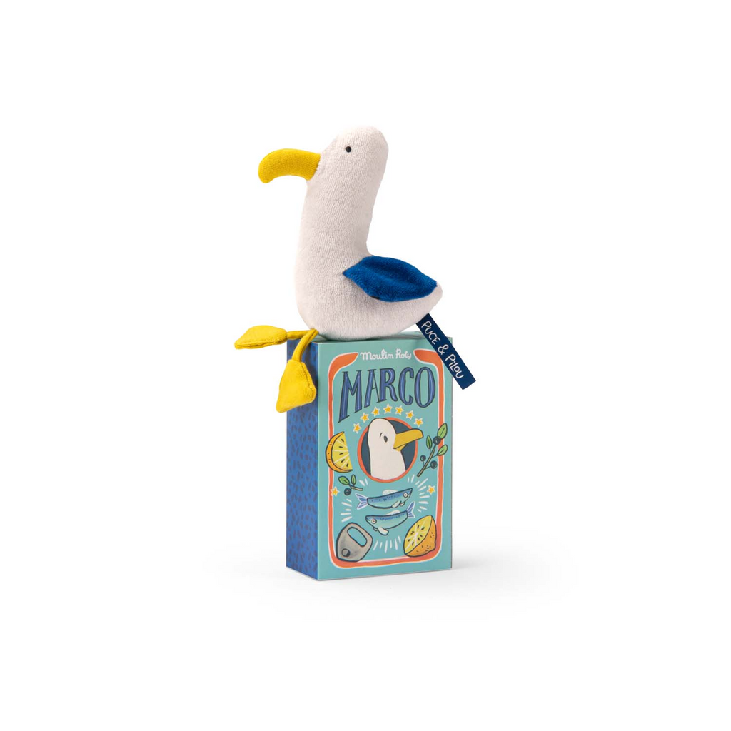 Moulin Roty - Puce et Pilou - Marco the Seagull Rattle in box