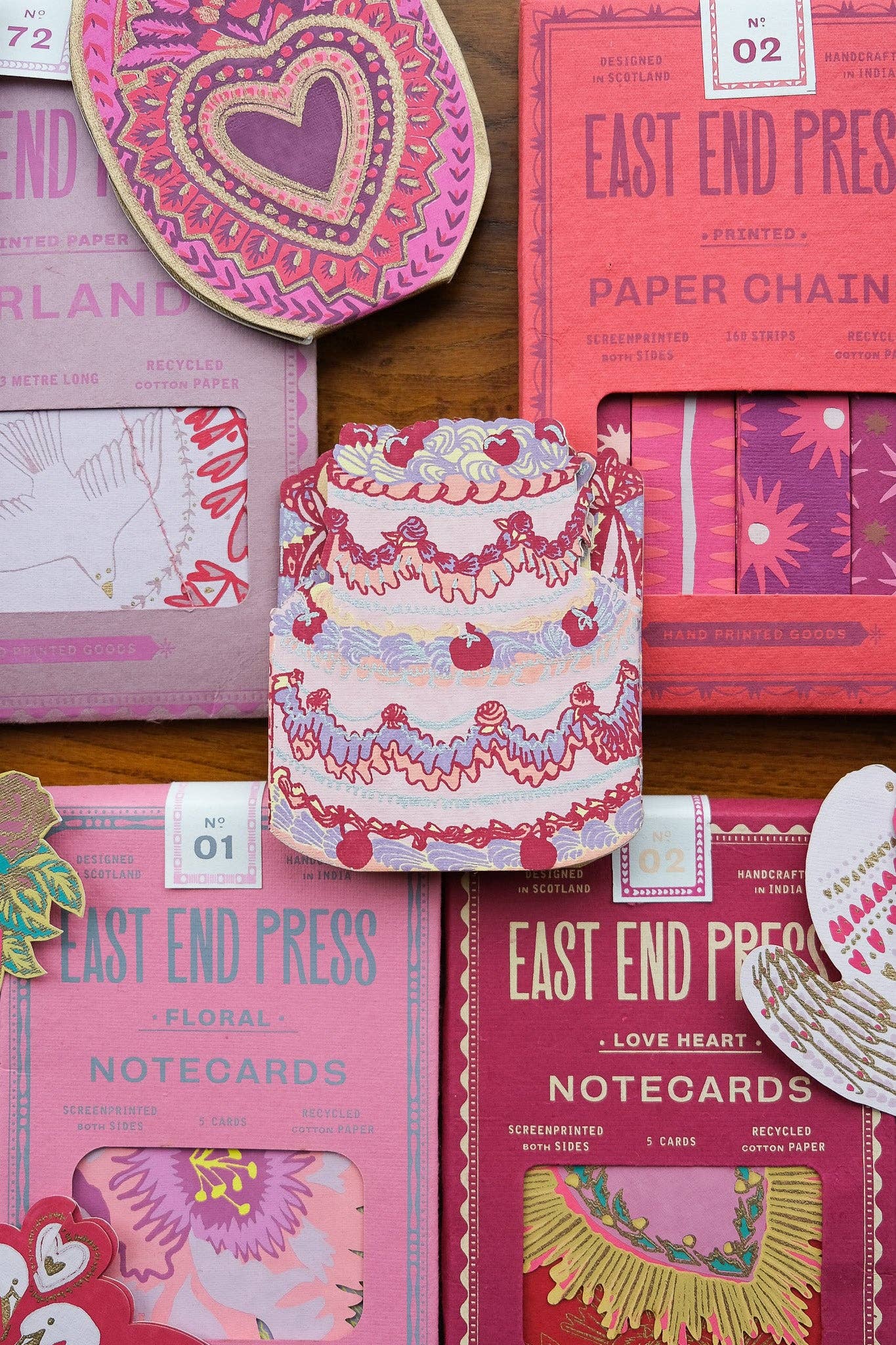 East End Press - Birthday Cake Concertina Greeting Card