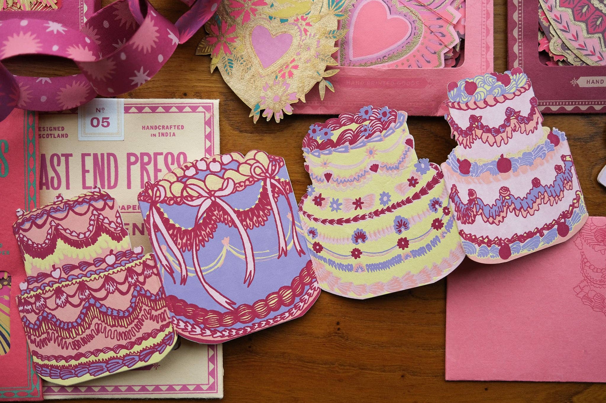 East End Press - Birthday Cake Concertina Greeting Card