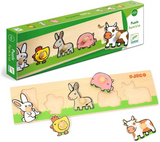 Djeco - Large Button Puzzle - Farm'n'co
