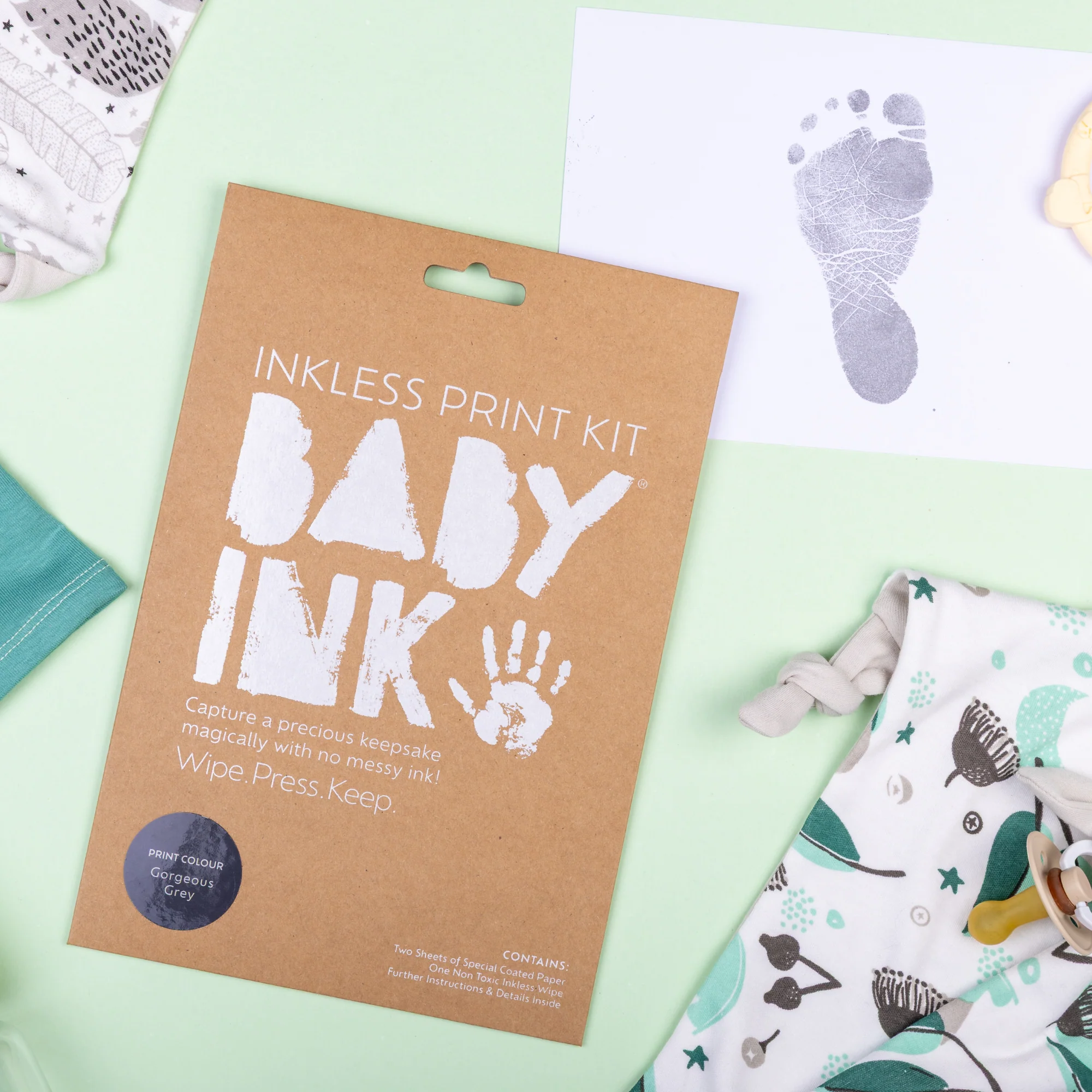 BABYink Ink-less Print Kit - Gorgeous Grey