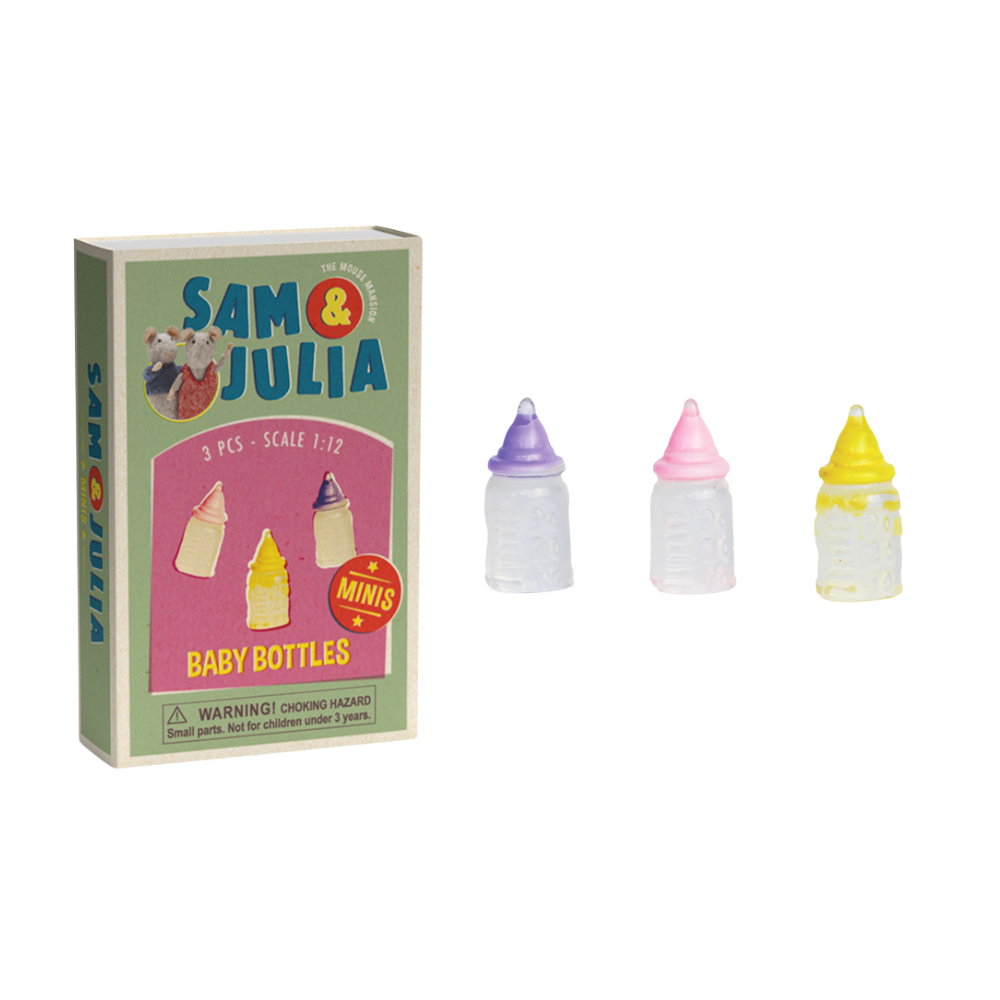 Sam & Julia - Mini Doll House Accessories - Baby Bottles