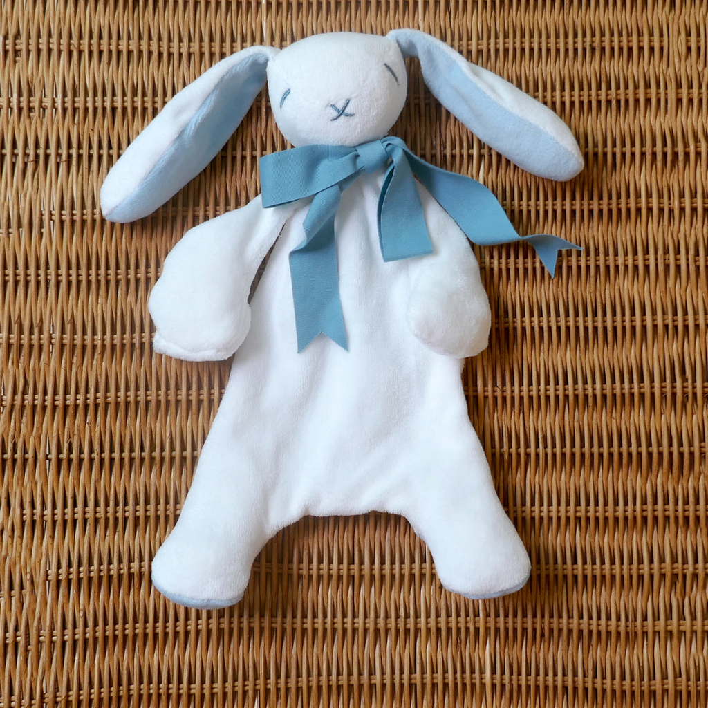 Bunny Comforter 30cm - Blue/White