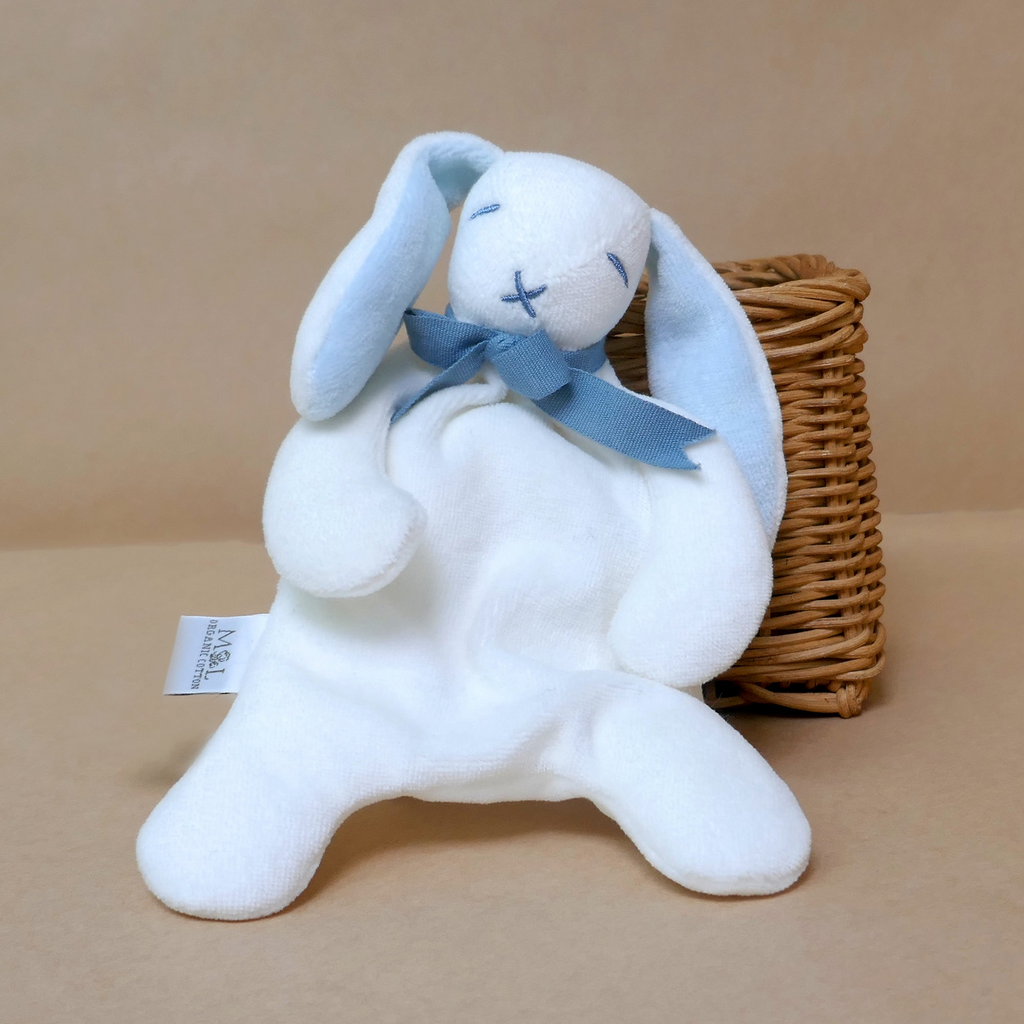 Mini Bunny Comforter 20cm - White/Blue