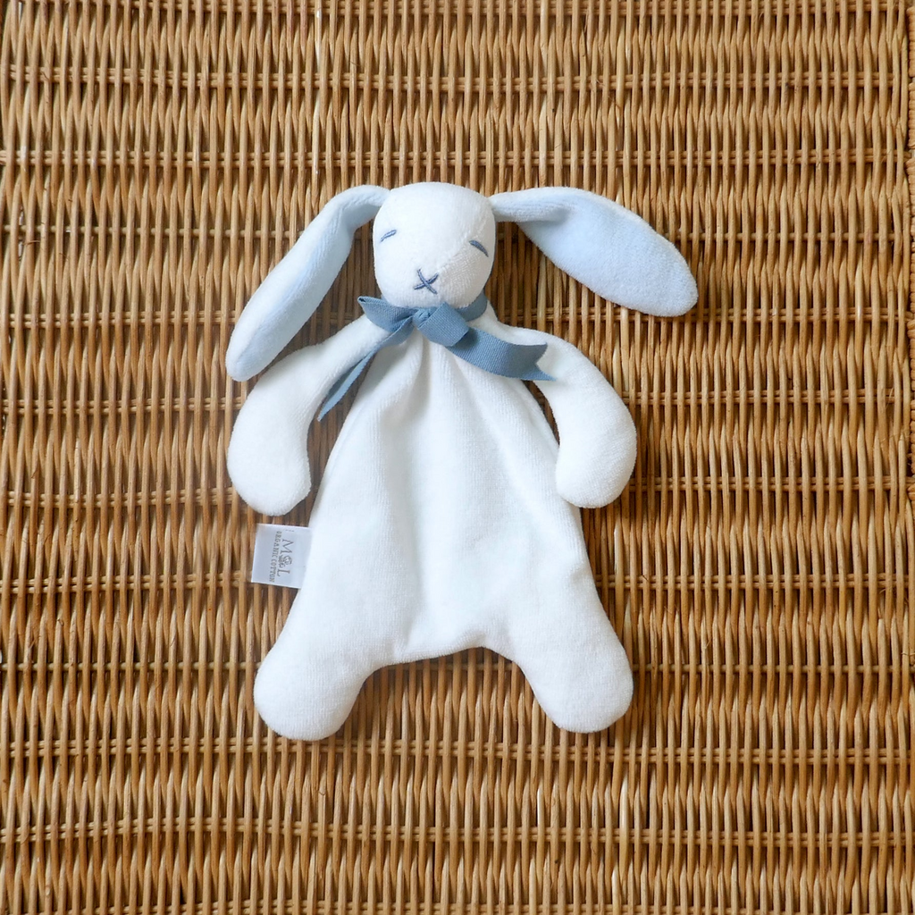 Mini Bunny Comforter 20cm - White/Blue