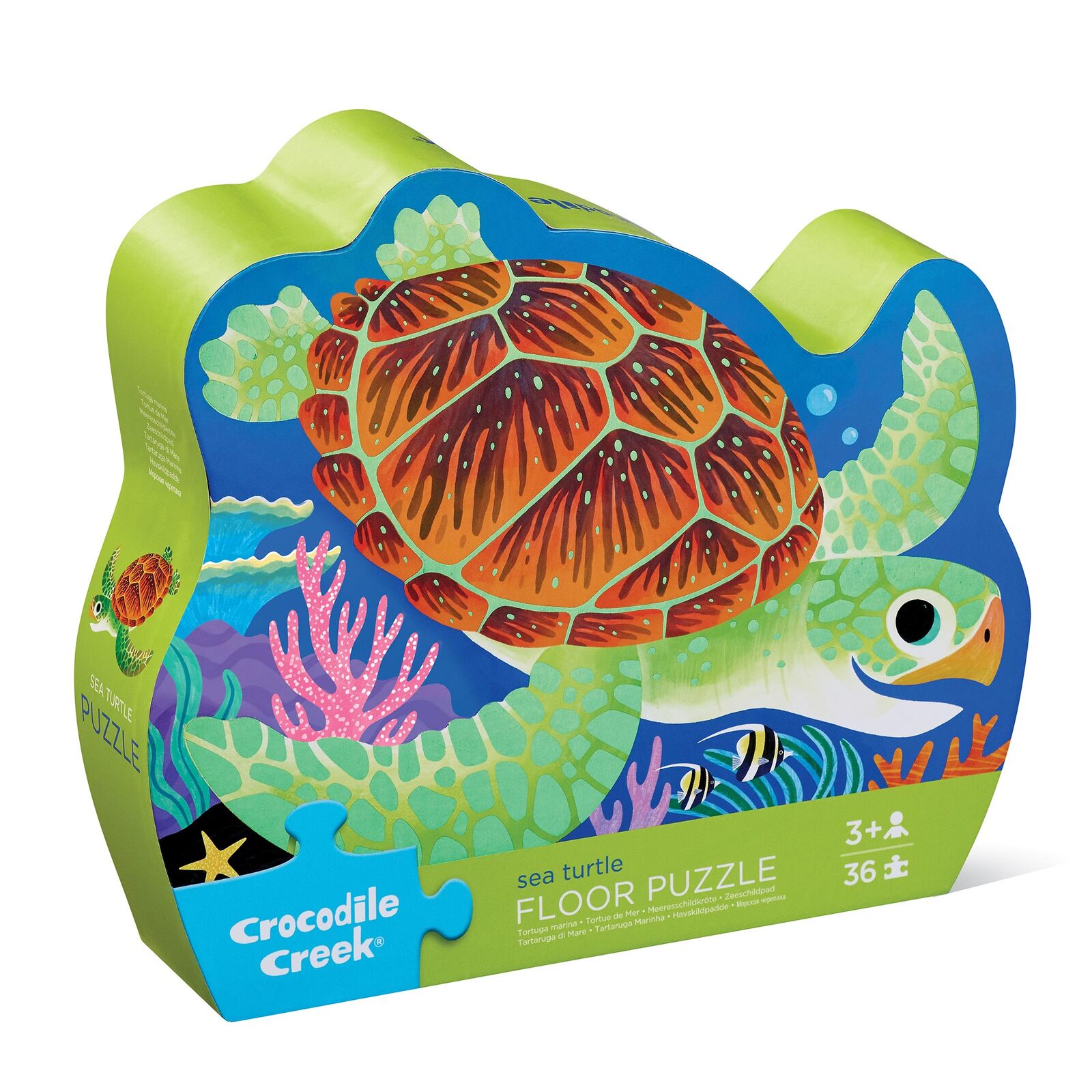 Classic Floor Puzzle 36pc - Sea Turtle (Foil Stamped)