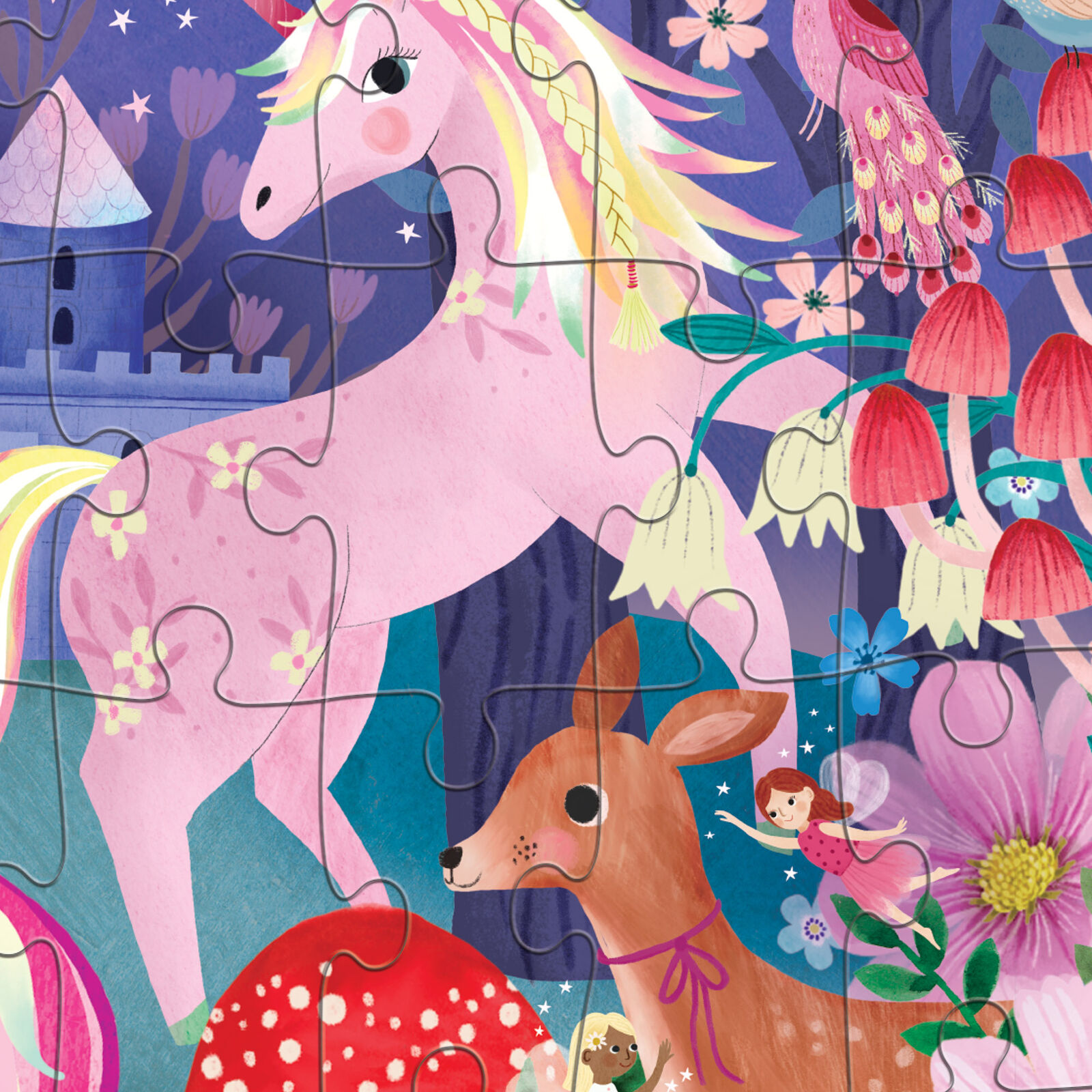 House Puzzle 50pc - Unicorn Castle