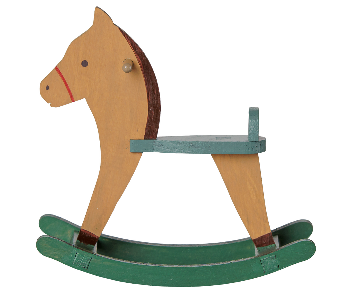 Maileg - Rocking Horse Mouse - Light Brown