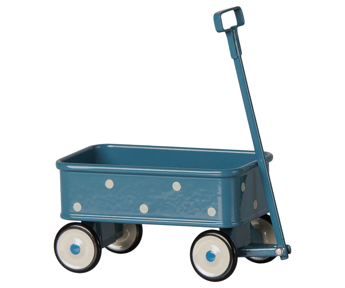 Maileg - Wagon Mouse - Blue - PRE ORDER DUE LATE SEPTEMBER