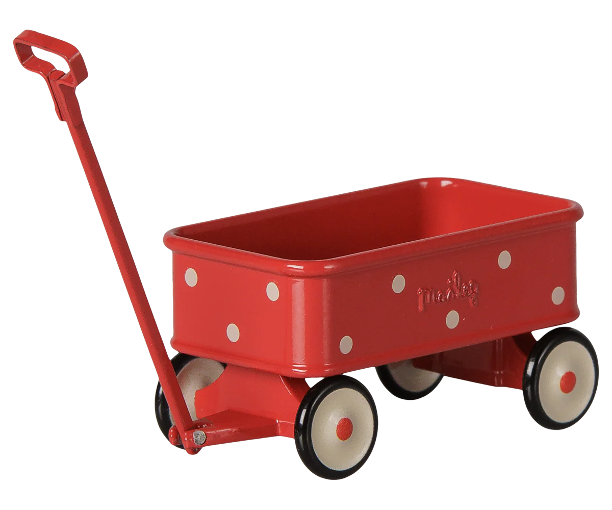 Maileg - Wagon Mouse - Red - PRE ORDER DUE LATE SEPTEMBER