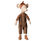 Maileg - Mouse Medium in Overalls & Sweater - PRE ORDER DUE LATE OCTOBER