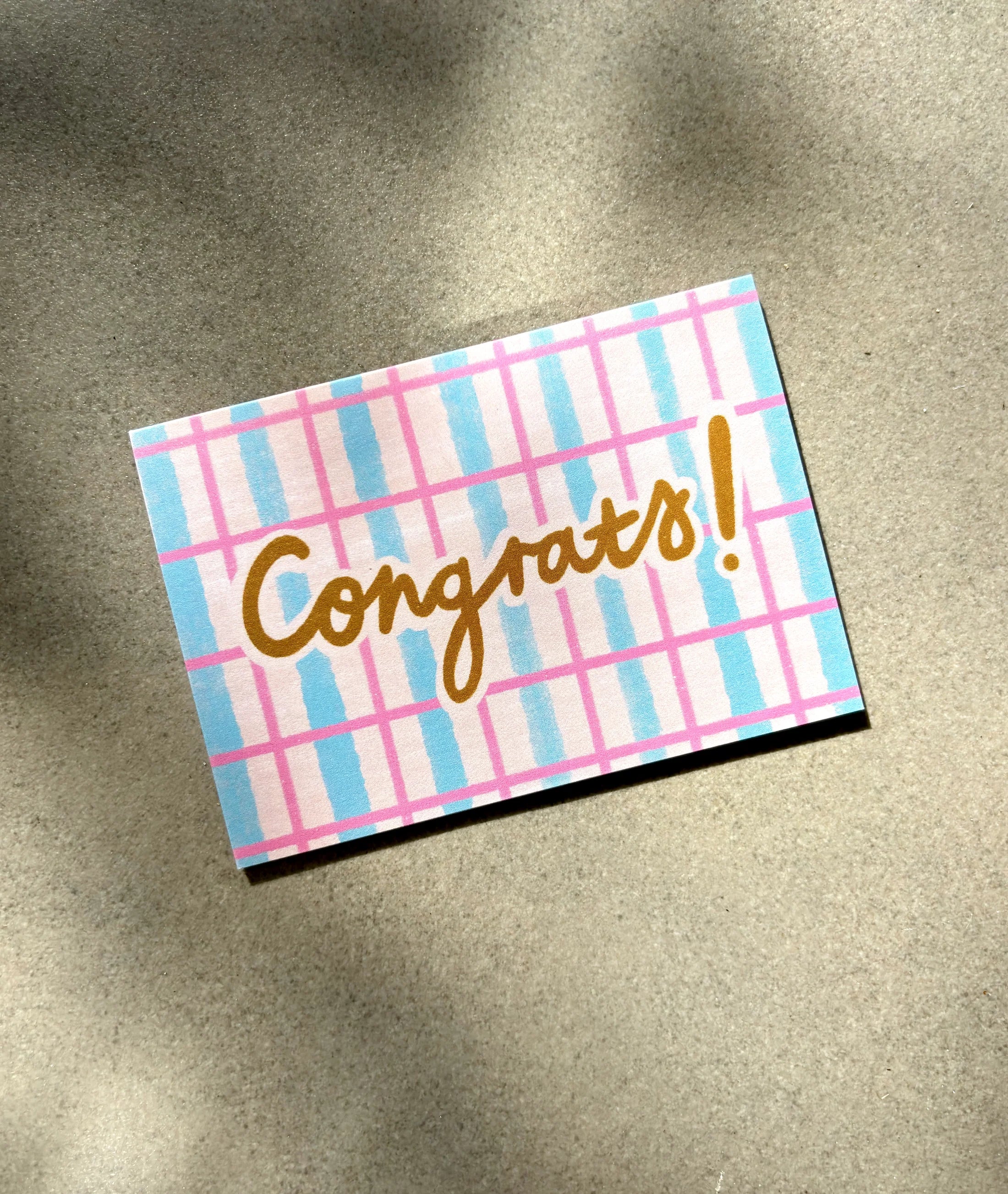 Lauren Sissons Studio - Congrats Pattern Mini Card