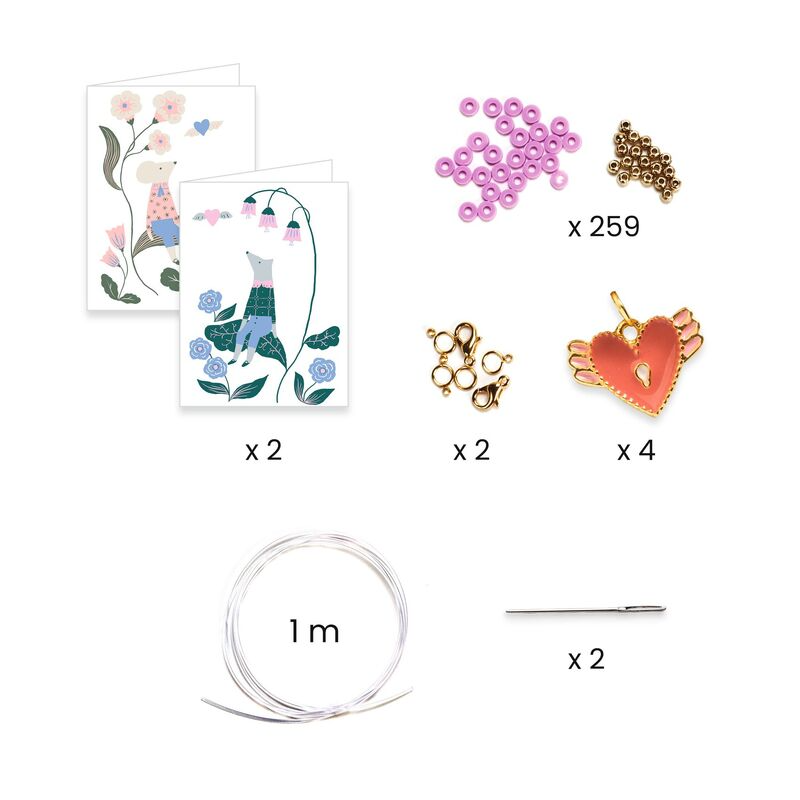 You & Me Heishi Beads Set - Hearts