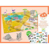 Djeco - Animals 80 pc Lift-Up Stickers