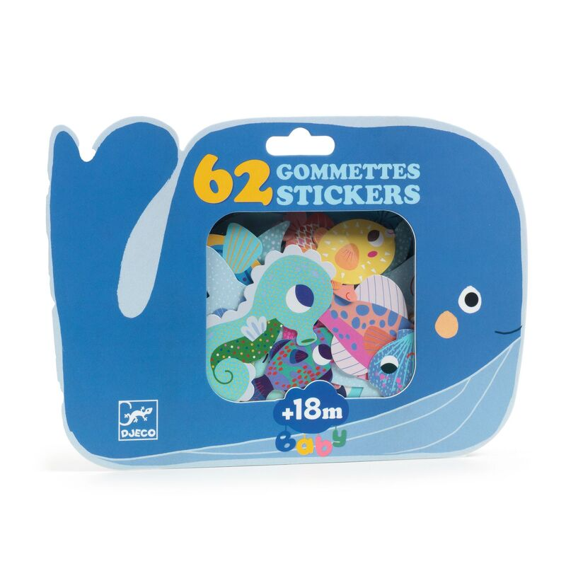 Stickers - Sea Animals 62pc