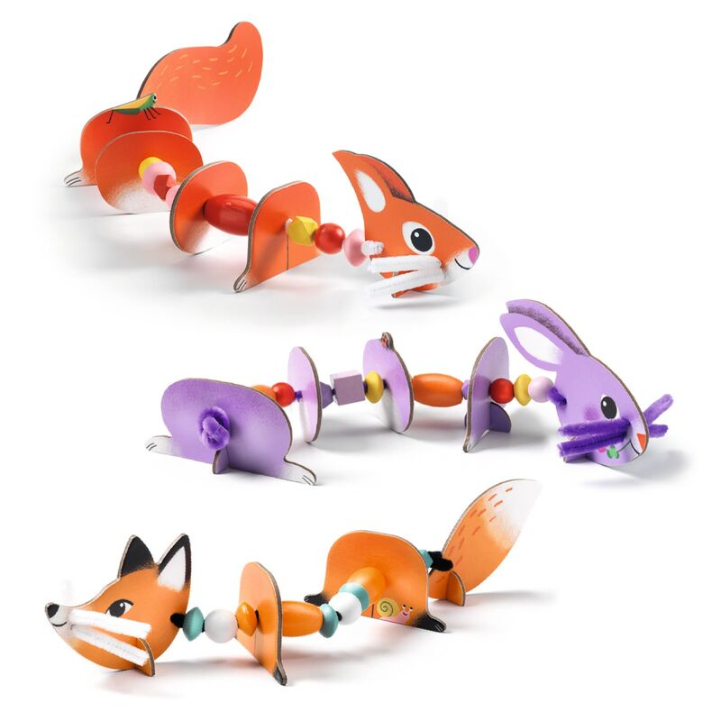 Djeco - Threading - Cute Animals