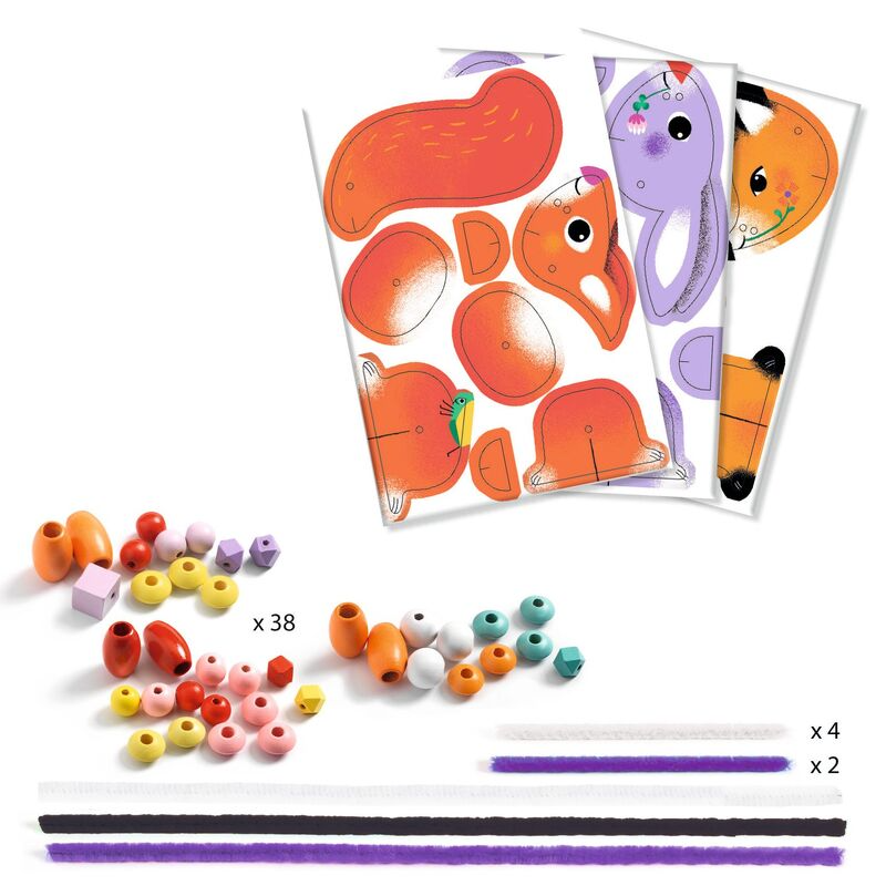 Djeco - Threading - Cute Animals