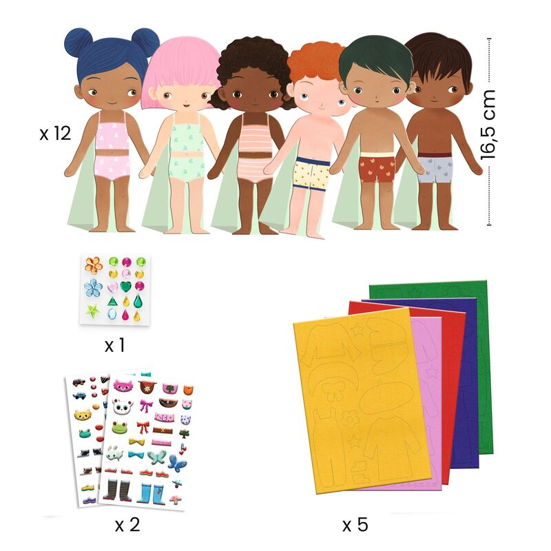 Djeco - Felt Sticker Dress Ups