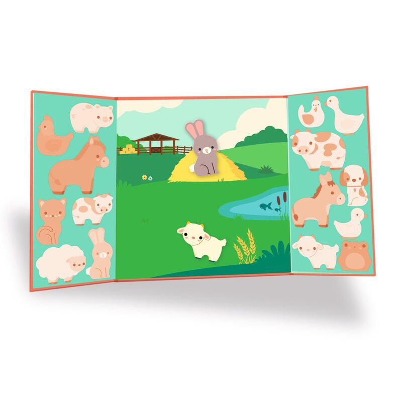 Djeco - Repositionable Stickers - Farm Animals