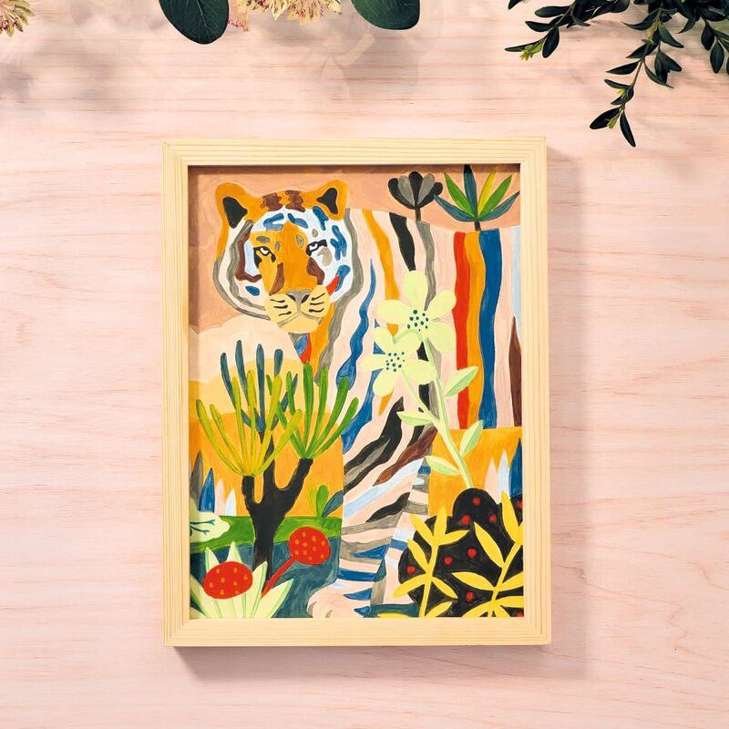 Djeco - Atelier 22 - Tiger Canvas Painting Kit