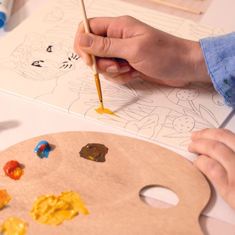 Djeco - Atelier 22 - Tiger Canvas Painting Kit