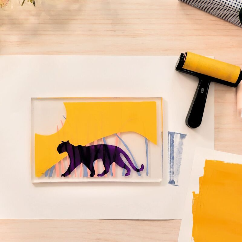 Djeco - Atelier 47 - Panther Gel Painting Kit