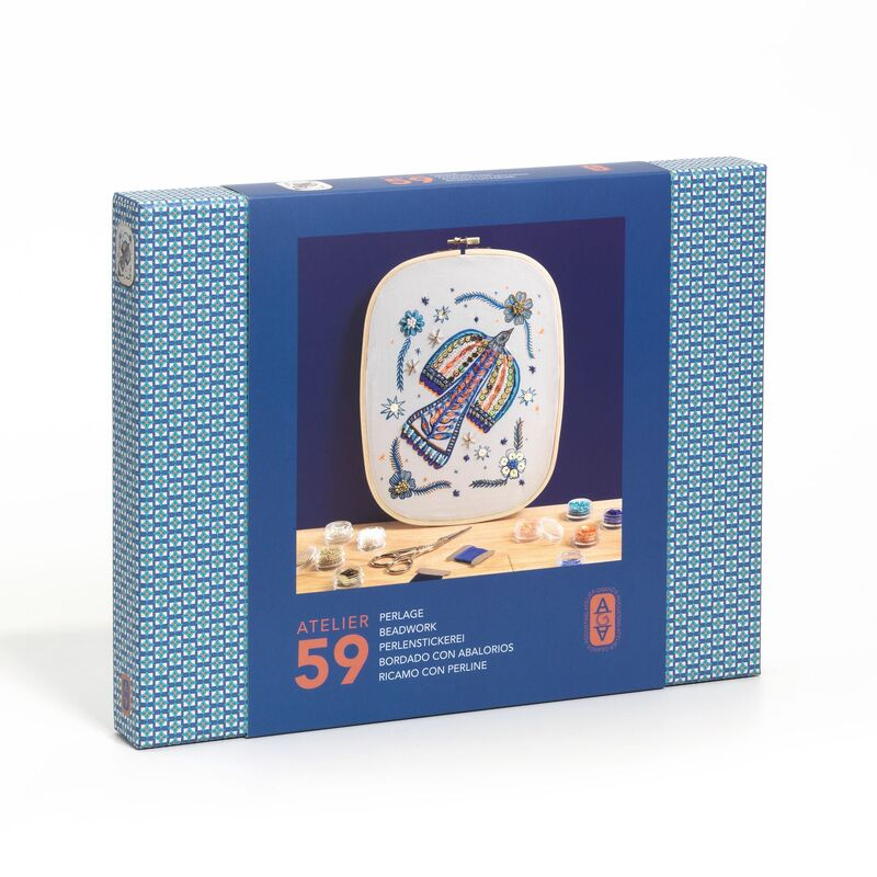 Djeco - Atelier 59 - Bird Beadwork Embroidery Kit