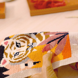 Djeco - Atelier 64 - Tiger Needlepoint Kit