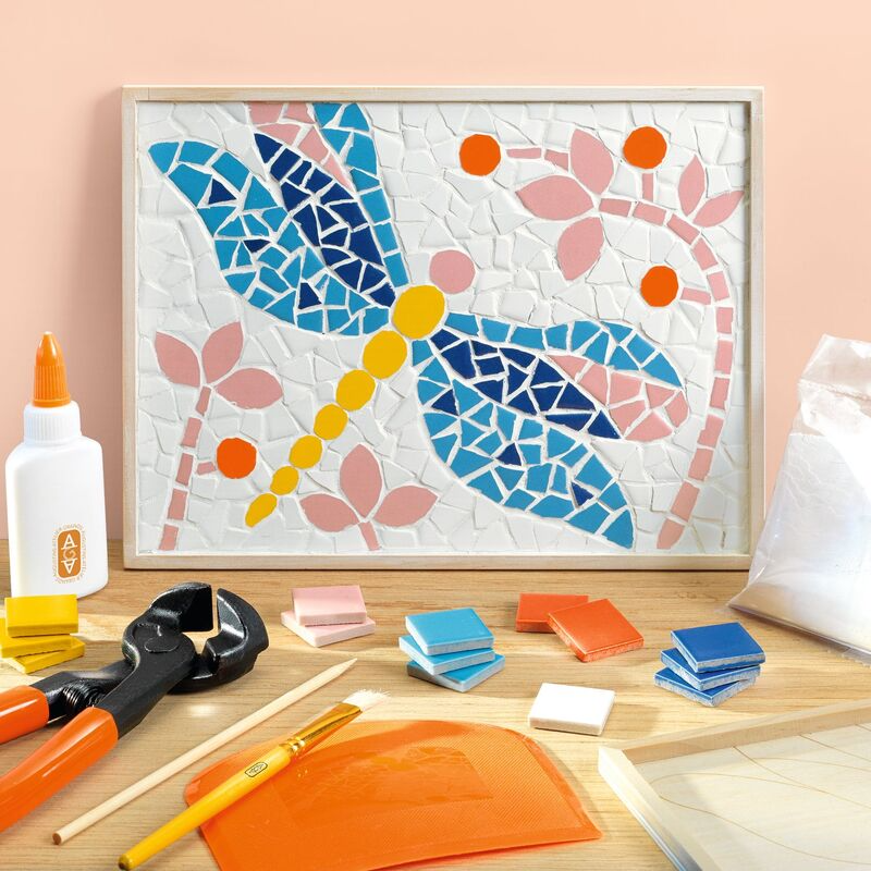 Djeco - Atelier 72 - Dragonfly Mosaic Art Kit