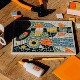 Djeco - Atelier 73 - Abstract Bird Mosaic Art Kit