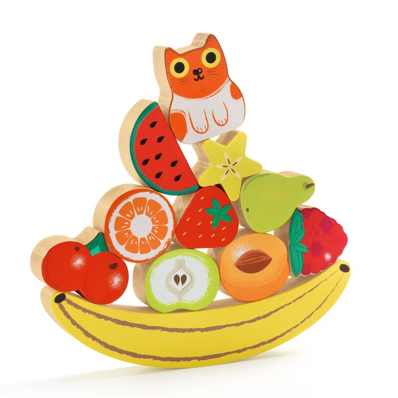 Wooden Puzzle & Balancing 11pc - Boom Fruit