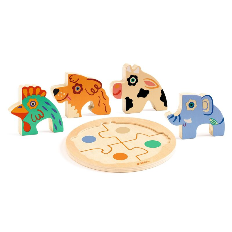 Djeco - Rondo Wooden Puzzle - Dog