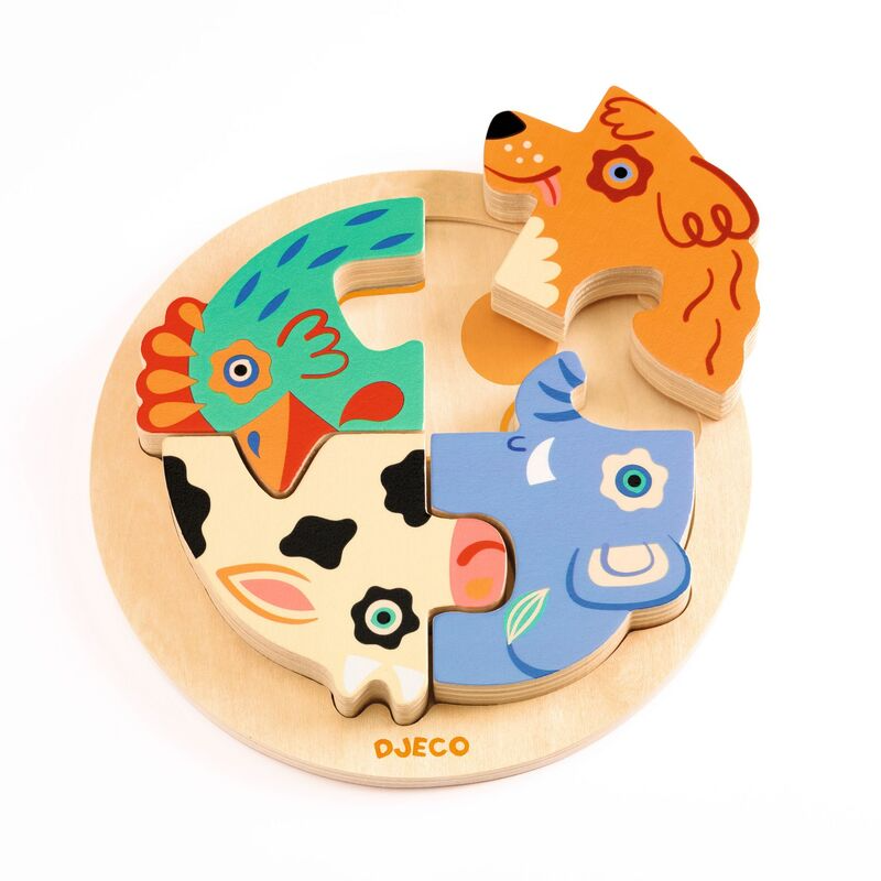 Djeco - Rondo Wooden Puzzle - Dog