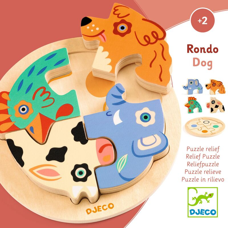 Djeco - Rondo Wooden Puzzle - Dog