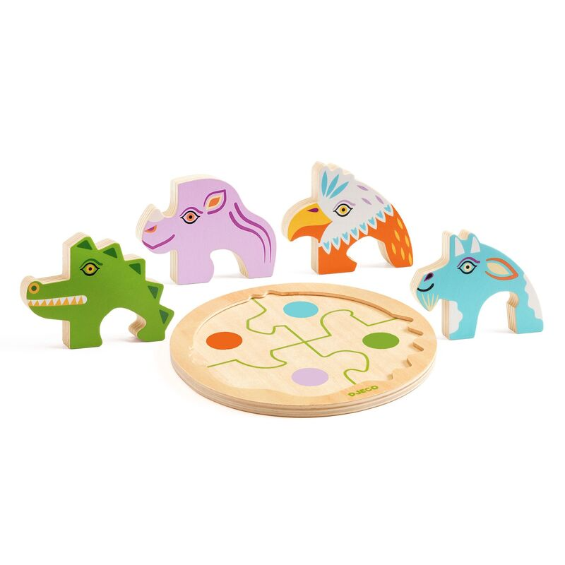 Djeco - Rondo Wooden Puzzle - Croco