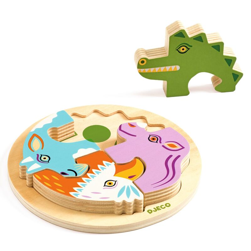 Djeco - Rondo Wooden Puzzle - Croco