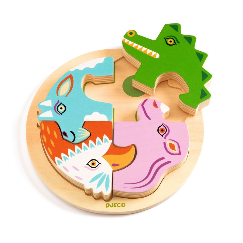 Djeco - Rondo Wooden Puzzle - Croco