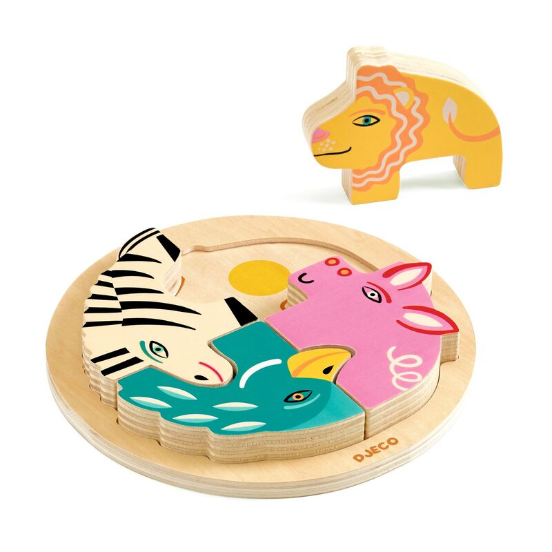 Djeco - Rondo Wooden Puzzle - Leo