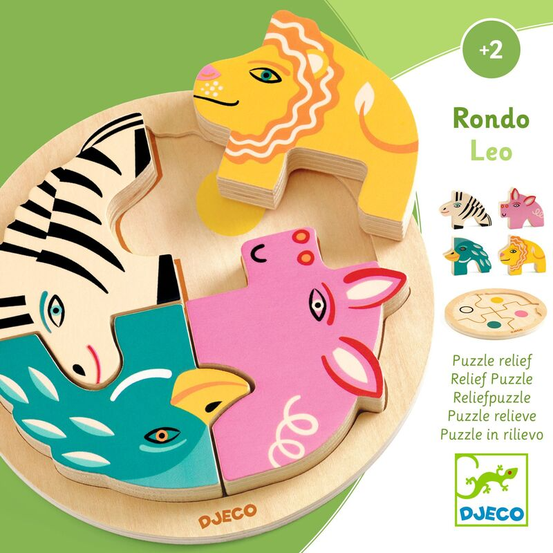 Djeco - Rondo Wooden Puzzle - Leo